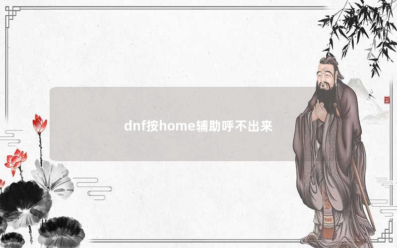 dnf按home辅助呼不出来